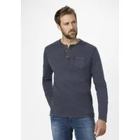 Paddock's Langarmshirt (1-tlg) Henley Langarmshirt mit Knöpfen