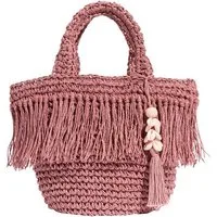 LIPSY Strandtasche Lipsy Strandtasche mit Raffiaeffekt und Fransen (1-tlg)