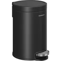 SONGMICS Kosmetikeimer Softclose-Deckel, Stahl, Kosmetikeimer, 3/6 L Mülleimer Bad, Tretmülleime
