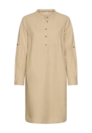 camel active - Hemdblusenkleid mit Stehkragen sand - Gr. - L