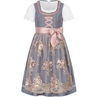 Nübler Dirndl Kinderdirndl Gerhild in Rauchblau von Nübler - Rocklänge knielang