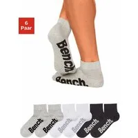 Bench. Kurzsocken Damen Herren Socken Kurzschaft mit Komfortbund (Packung, 6-Paar, Quarter Socken Gr. 35-38 bis 43-46) mit komfortablem Rippbündchen