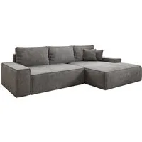 Luxusbetten24 Schlafsofa Designer Sofa Verona mit breiter Ottomane, mit Schlaffunktion und Stauraum