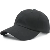 LuxusKollektion Baseball Cap Basecap Übergröße Herren Baumwolle verstellbar 60cm 65cm XL Schwarz