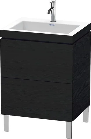Duravit L-Cube c-bonded Set bodenstehend Eiche Schwarz Matt 600x480x698 mm - LC6936O1616 LC6936O1616