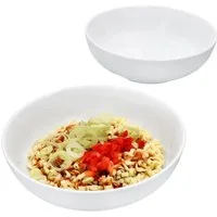 MamboCat Servierschale 2er Set STABIL Ramenschüssel 820ml Ø21cm Porzellan Weiß Suppe, Porzellan