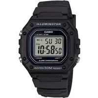 CASIO TIMELESS COLLECTION Chronograph W-218H-1AVEF, Quarzuhr, Armbanduhr, Herrenuhr,Digitaluhr, Resinarmband,Stoppfunktion