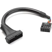 Bolwins H62 USB 3.0 20pin Stecker auf USB 2.0 9pin Motherboard Buchse Kabel PC Computer-Kabel, USB 2.0 9-Pin Stecker, interner Mainboard-Header, USB 3.0 20-Pin Buchse, internes Frontpanel (15 cm), USB-3.0-Frontanschluss über USB-2.0-Header nutzbar