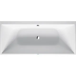 Duravit DuraSquare Rechteck-Badewanne 700429000000000 180 x 80 x 46 cm, Vorwandversion, mit Gestell, 2 Rückenschrägen, weiß