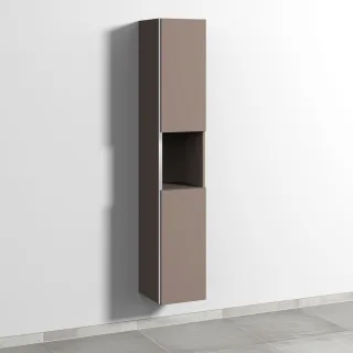 Sanipa 3way Hochschrank mit 2 Türen und 1 offenem Fach, Taupe-Matt BP1131T