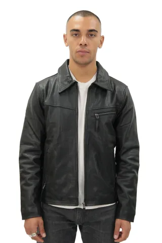 Harrington-Lederjacke aus Rindsleder für Herren-Lima