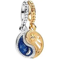 Pandora Charm-Einhänger SHINE-762678C01, Vergoldet, Sonne, Mond, Zirkonia, Teilbar