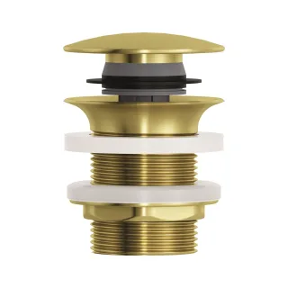 KLUDI Waschtisch- und Bidet-Siphon Schaftventil mit Ablaufkappe G1 1/4 Brushed Gold 10428N0-00
