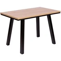 kundler home Esstisch 'Der Elegante' 110x70cm, Tischfüße massiv schwarz lackiert