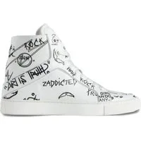 ZADIG & VOLTAIRE ZADIG&VOLTAIRE Sneaker HIGH FLASH SMOOTH CALFSKIN GRA - Weiß Sneaker