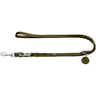 Hunter Verstellbare Führleine Solid Education oliv 1,3 cm, 2,5 m