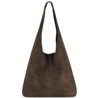 ITALYSHOP24 Shopper Made in Italy XL Damen echtes Leder Tasche Schultertasche Hobo Bag, Umhängetasche Workbag Businesstasche Ledertasche Beuteltasche Freizeit