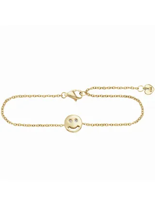 cai Armband 925/- Sterling Silber vergoldet Zirkonia Smile
