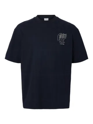 Selected - T-Shirt - Jay blau - Gr. - S
