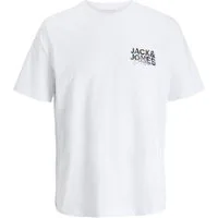 Jack & Jones T-Shirt JJGEPLAS Tee SS Crew Neck mit Markenschriftzug auf der Vorderseite