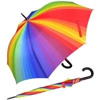 iX-brella Stockregenschirm Fiberglas, XL 110 cm groß, stabil, mit Automatik, mit überschlagfähigem Dach - windproof - bunt
