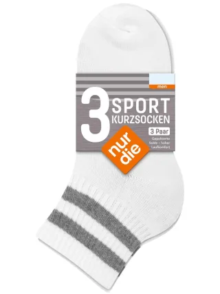 NUR DIE Herren Sport Socken Short Track 3er Pack
