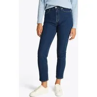 Tommy Hilfiger Slim-fit-Jeans Slim Cigarette High Waist mit Logo-Badge, in blauer Waschung