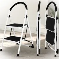 Craftfull Klapptritt Eisen 3 Jahre Garantie Klappleiter 2-5 Stufen (Stehleiter, Doppelleiter. Sicherheitsleiter, Multifunktionsleiter, Vielzweckleiter, Mehrzweckleiter, Anti-Rutsch Leiter, Sicherheitsbügel), Haushaltsleiter, Stufen Leiter, Arbeitslei