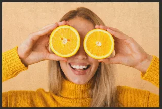 Fussmatte Orange 10186 | Größe: 60 cm x 45 cm