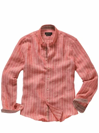 Mey & Edlich Herren Trastevere-Leinenhemd Braun 100 % Leinen