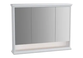 VitrA Valarte LED-Spiegelschrank 98 cm 3 Türen Weiß Matt,62234 62234
