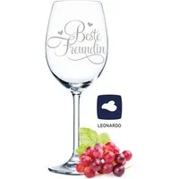 GRAVURZEILE Rotweinglas Leonardo Weinglas mit Gravur - Beste Freundin, Glas, graviertes Geschenk für die beste Freundin der Welt