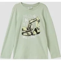 s.Oliver Langarmshirt T-Shirt Langarm-Shirt mit Frontprint