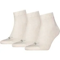 PUMA Sportsocken PUMA UNISEX QUARTER PLAIN 3P OATMEAL