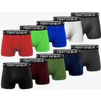 FortyFour Boxershorts Herren Männer Unterhosen Baumwolle Premium Qualität perfekte Passform (Spar Pack, 10er Pack) S - 7XL