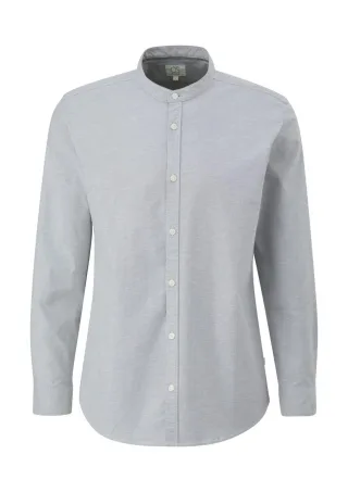 Q/S designed by - Baumwollhemd in Garment Dye grau - Gr. - S