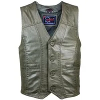 MDM Lederweste Klassische Herren Lederweste aus Lamm Nappa leder