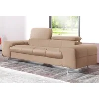 COTTA 2-Sitzer, Big-Sofa mit Kopfteilverstellung, edle Metallkufen