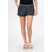 SUBLEVEL Chinoshorts Damen Stretch-Shorts mit Flechtgürtel Sommerhose, Bermudashorts, kurze Chinohose