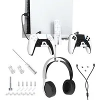 KINSI PS5 Wandhalterung, Controller Halterung, Konsole Wand Mount Set PlayStation 5-Controller (Wandhalterung für die optische/digitale Version der PS5-Konsole)