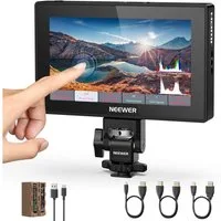 Neewer Kamerazubehör-Set F500 PRO 5,5" Kamera Field Monitor, 4K HDMI Loop In/Out, mit 3D LUT, 2000nit 1920 x 1080 IPS Touchscreen, 5200mAh F750 Akku, HDR Wellenform