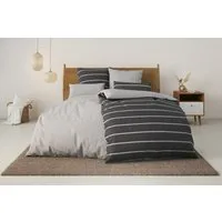 OTTO home Bettwäsche Katja, Linon, 2 teilig, Bettwäsche aus Baumwolle, Bettwäsche mit Streifen-Design, Wendeoptik