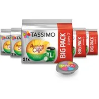 TASSIMO Kaffee Kapseln Morning Café Filter XL T Discs 5 x 21 Getränke, (Packung, 5er Pack)