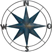Kaufhaus le petit Wanddekoobjekt Wanddeko Kompass Metall Windrose Maritim Wandbild Stern Skulptur Figur, Wanddeko, Dekofigur, Dekoobjekt Dekoskulptur Dekohänger