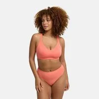 cfab (creamy fabrics) Bügelloser BH Seamless Compact Push-Up BH-Coral-2XL (1-tlg)