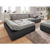 DOMO collection Ecksofa PB MORIC wahlweise mit Bettfunktion + Armteilverstellung, L-Form, im XXL-Format, B/T/H:300/172/80 cm, feine Steppung