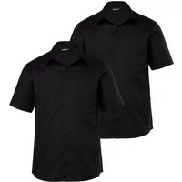 Men Plus Kurzarmhemd Businesshemd Halbarm 2er-Pack Variokragen