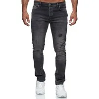 Reslad Destroyed-Jeans Reslad Jeans Herren Destroyed Slim Fit Herren-Hose Jeanshose Männer Destroyed Look Stretch Slim Fit Jeans