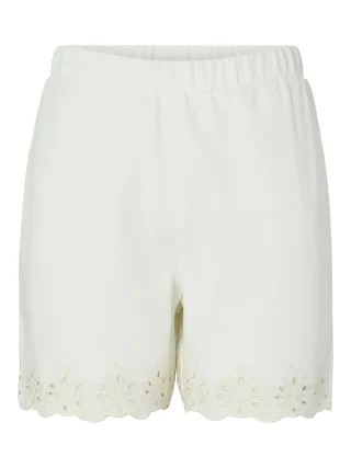PIECES - PCCHILLI SUMMER HW BRODERI SHORTS JRS BC Cloud Dancer - Gr. - L
