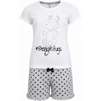 Snoopy Schlafanzug Peanuts Snoopy Mädchen kurzarm Pyjama Shirt Shorts (Set) Gr. 134 bis 164
